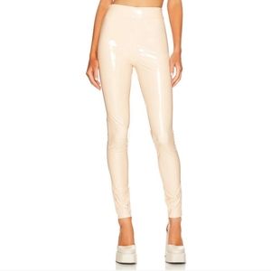 H:ours Lana Leggings Patent Faux Leather Camel XXS NWT. RUNS BIG—FITS LIKE XS/S